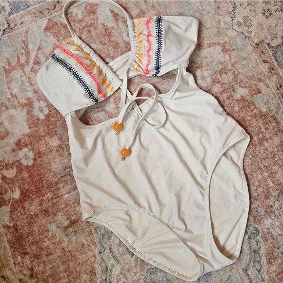 Aerie Light Cream One-Piece Swimsuit - Picture 1 of 4